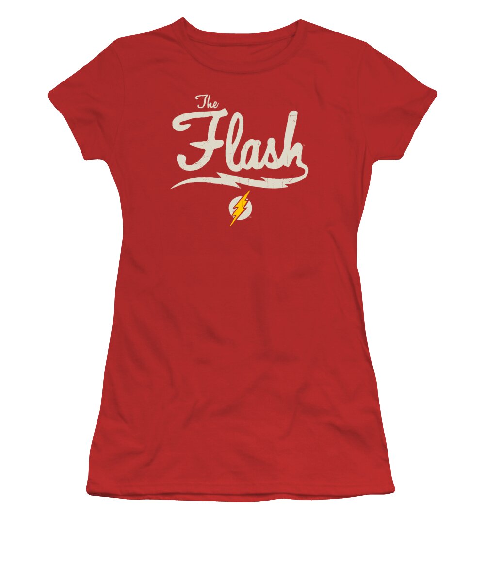  Women's T-Shirt featuring the digital art Jla - Old School Flash by Brand A