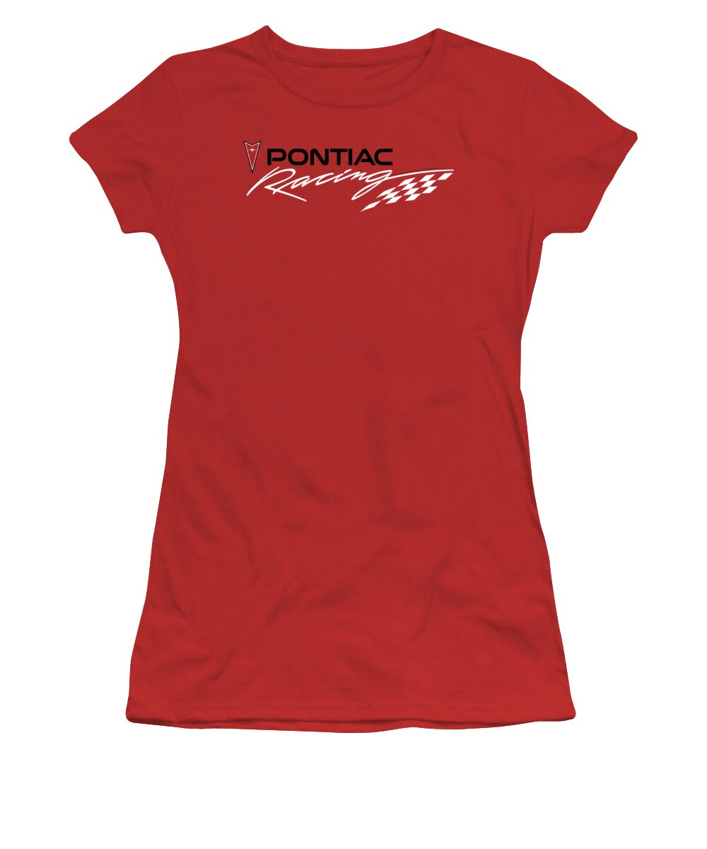  Women's T-Shirt featuring the digital art Pontiac - Red Pontiac Racing by Brand A