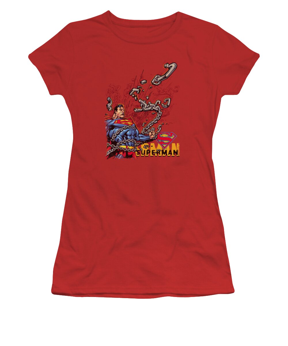 Superman Women's T-Shirt featuring the digital art Superman - Breaking Chains by Brand A