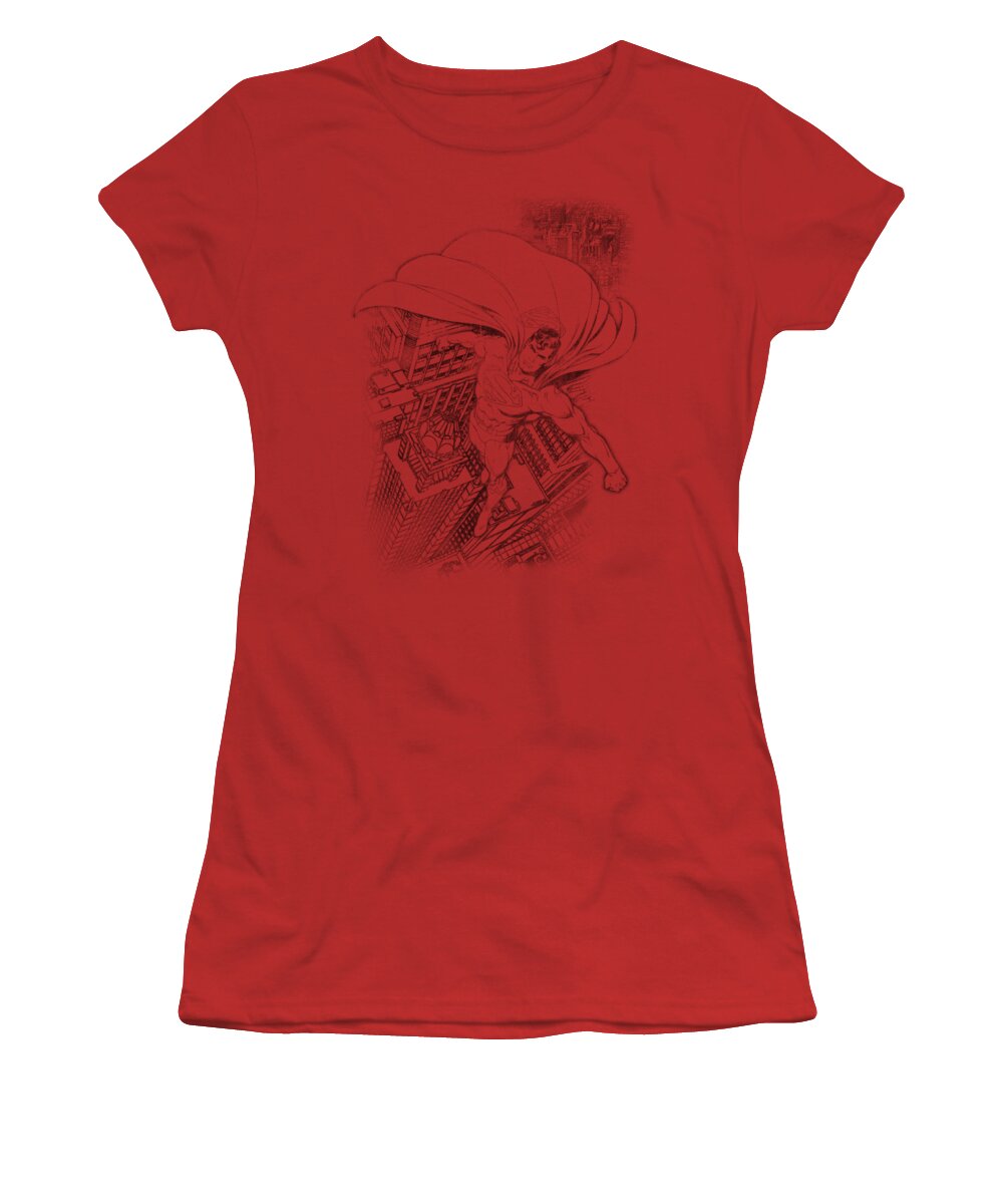 Superman Women's T-Shirt featuring the digital art Superman - In The City by Brand A