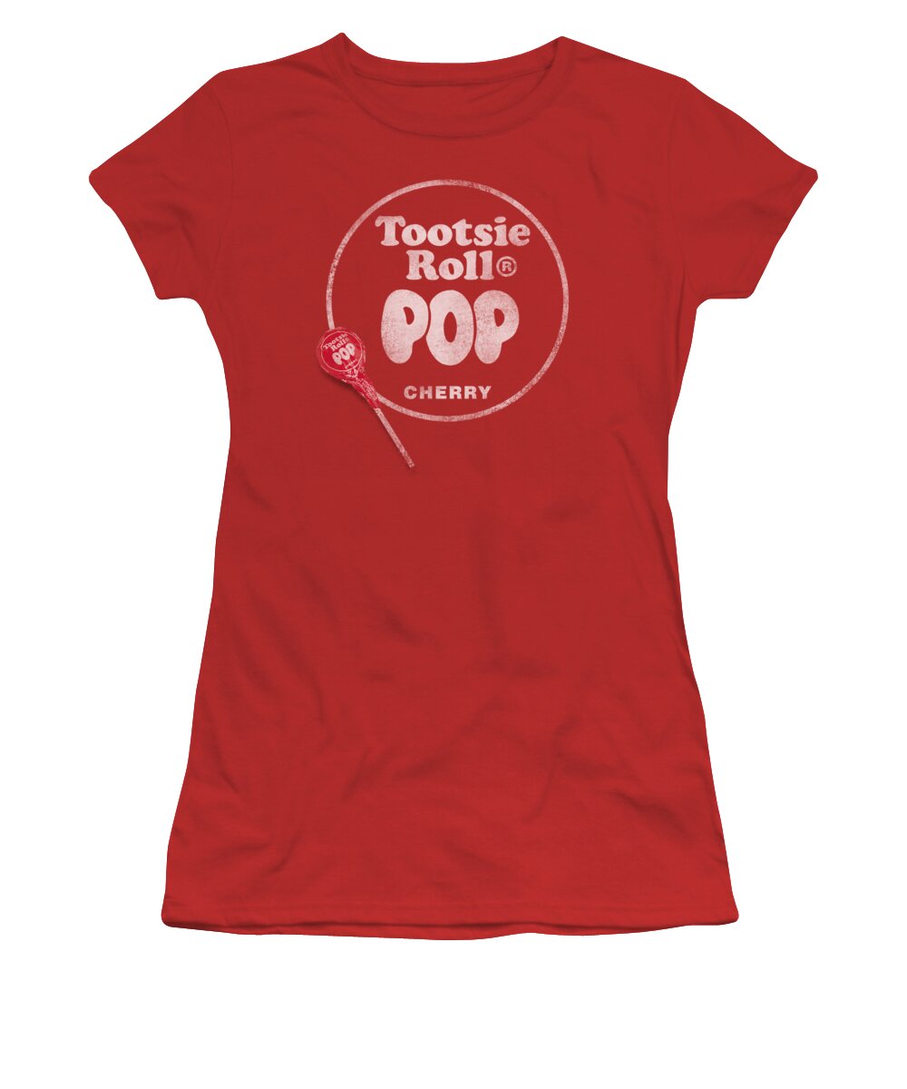 Tootsie Roll Women's T-Shirt featuring the digital art Tootsie Roll - Tootsie Roll Pop Logo by Brand A