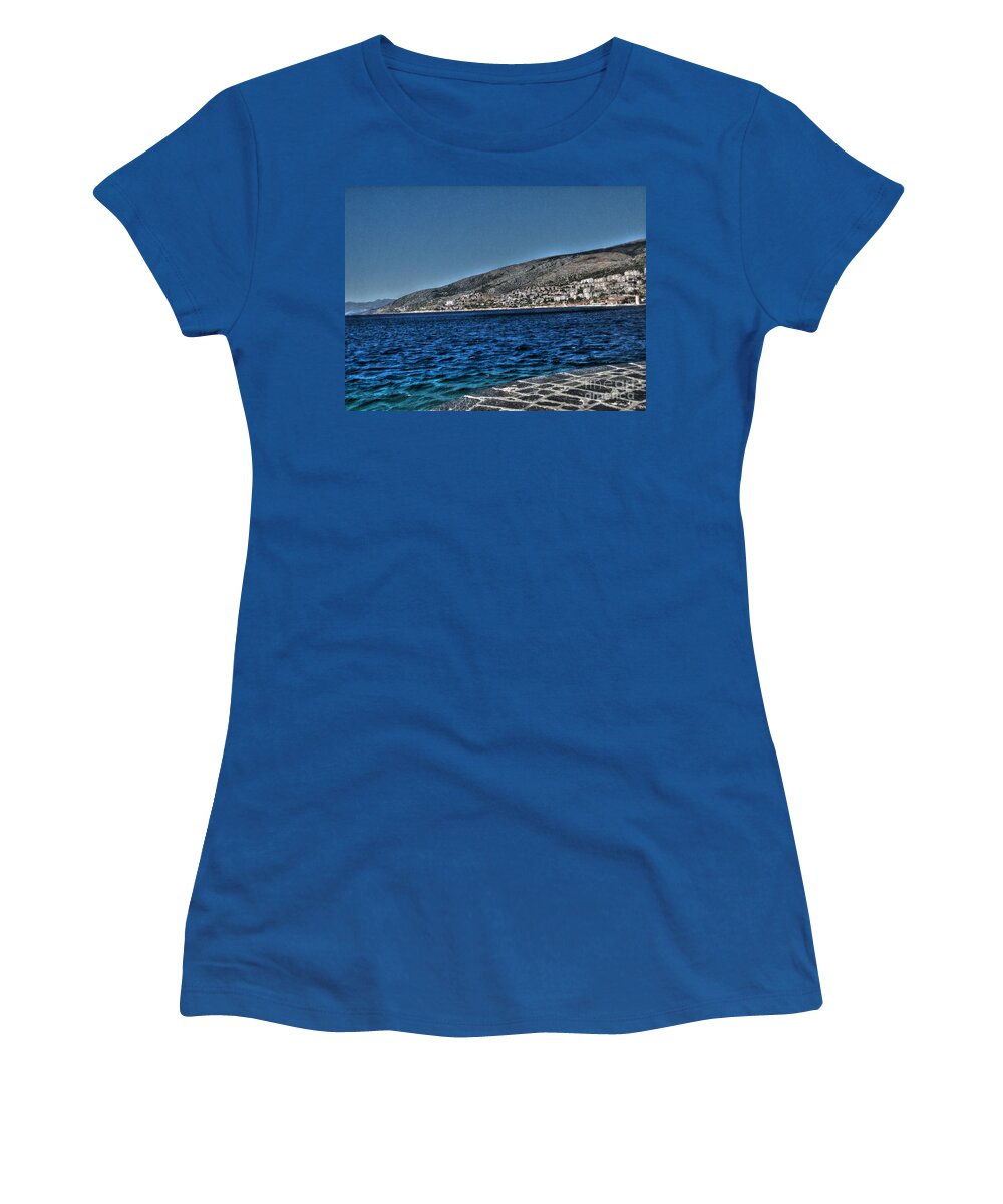 Adriatic Women's T-Shirt featuring the photograph Adriatic Sea #1 by Nina Ficur Feenan