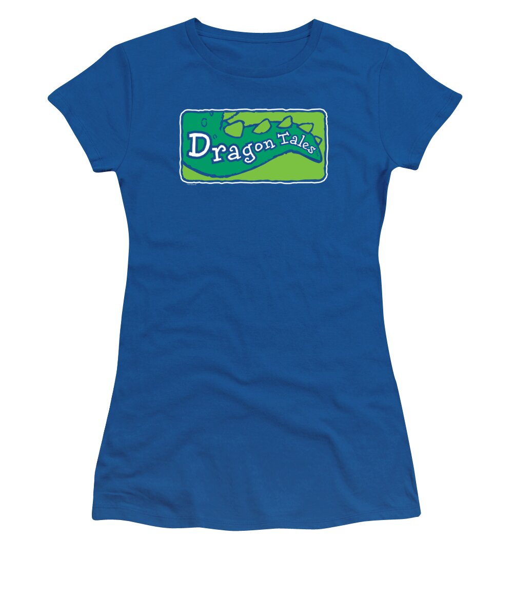  Women's T-Shirt featuring the digital art Dragon Tales - Logo Clean by Brand A