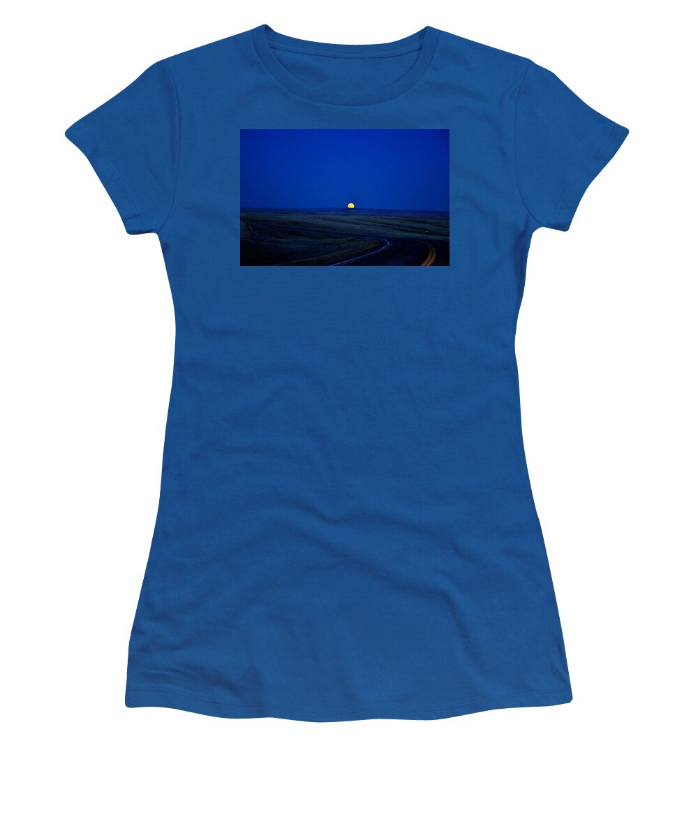 Full Moon Women's T-Shirt featuring the photograph Native Moon #1 by Donald J Gray