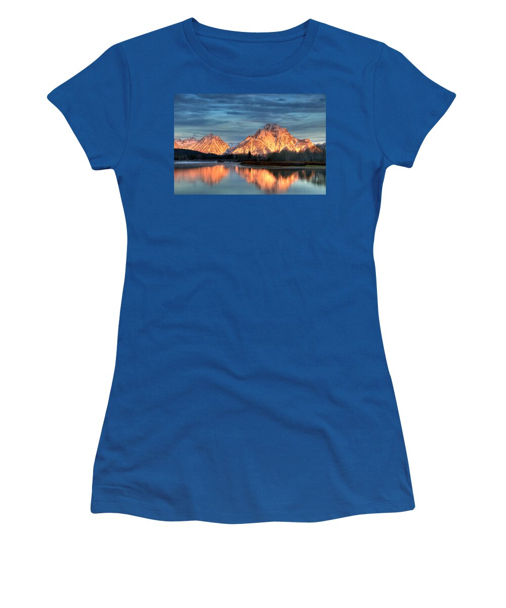 Mount Moran Women's T-Shirt featuring the photograph Mount Moran #3 by Steve Stuller
