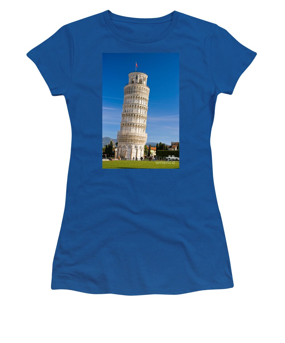 Arch Women's T-Shirt featuring the photograph Pisa - The Leaning Tower #2 by Luciano Mortula