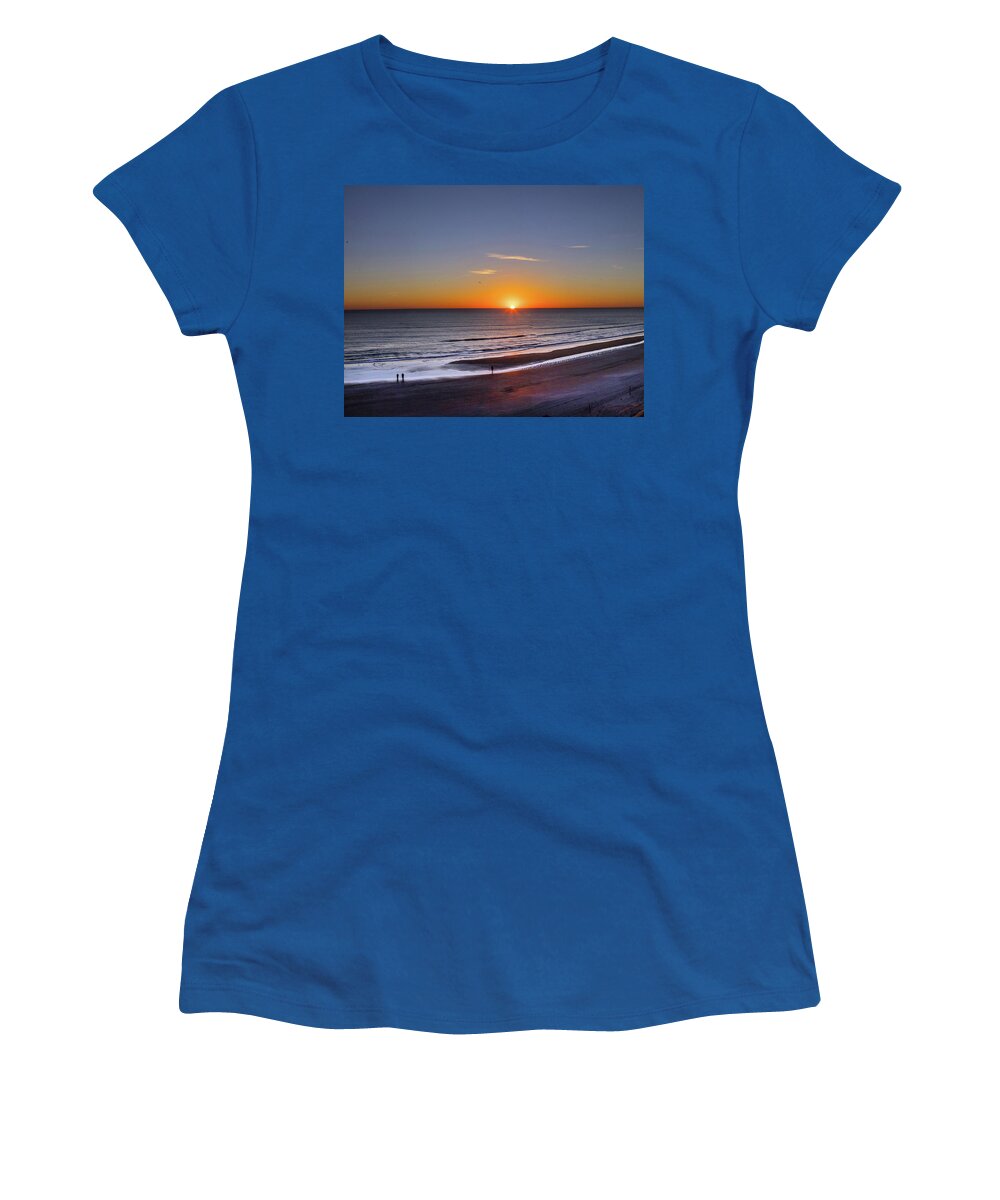 Photography Women's T-Shirt featuring the photograph Sunrise Over Atlantic Ocean, Florida #2 by Panoramic Images