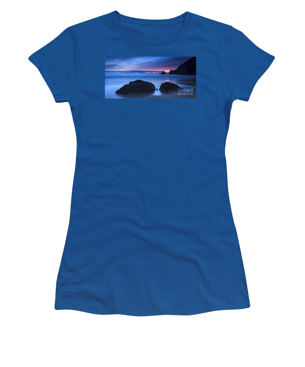 Campelo Women's T-Shirt featuring the photograph Campelo Beach Galicia Spain by Pablo Avanzini