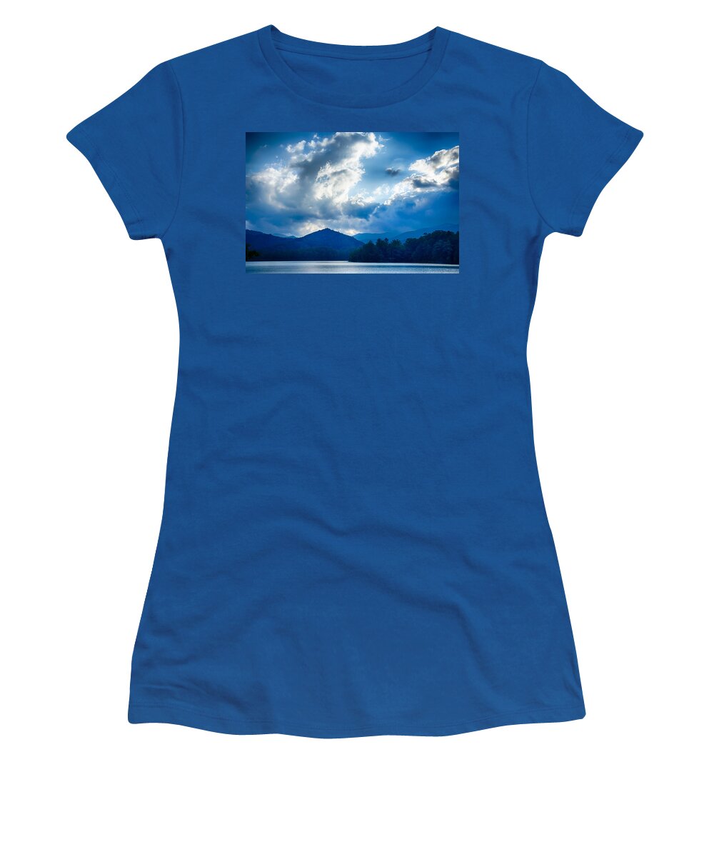 Colors Women's T-Shirt featuring the photograph Lake Santeetlah In Great Smoky Mountains North Carolina #9 by Alex Grichenko