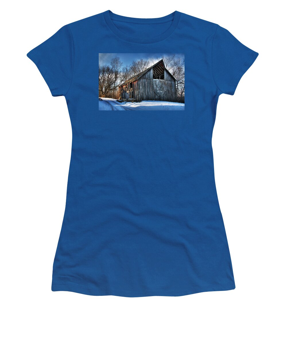 Barn Women's T-Shirt featuring the photograph A Time Gone By.... Country Barn by Wayne Moran