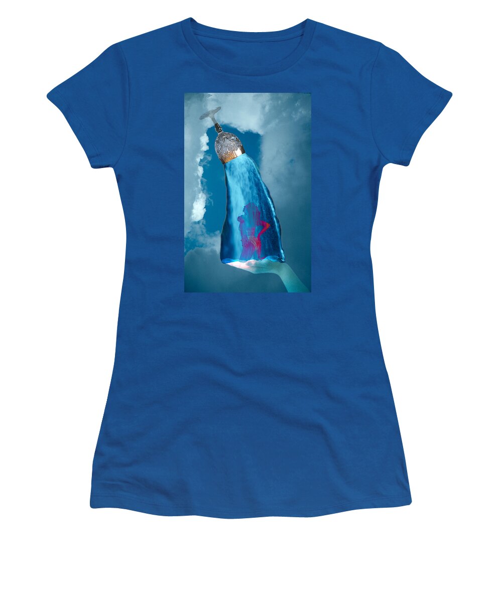 Tarot Women's T-Shirt featuring the digital art Ace of Cups by Lisa Yount