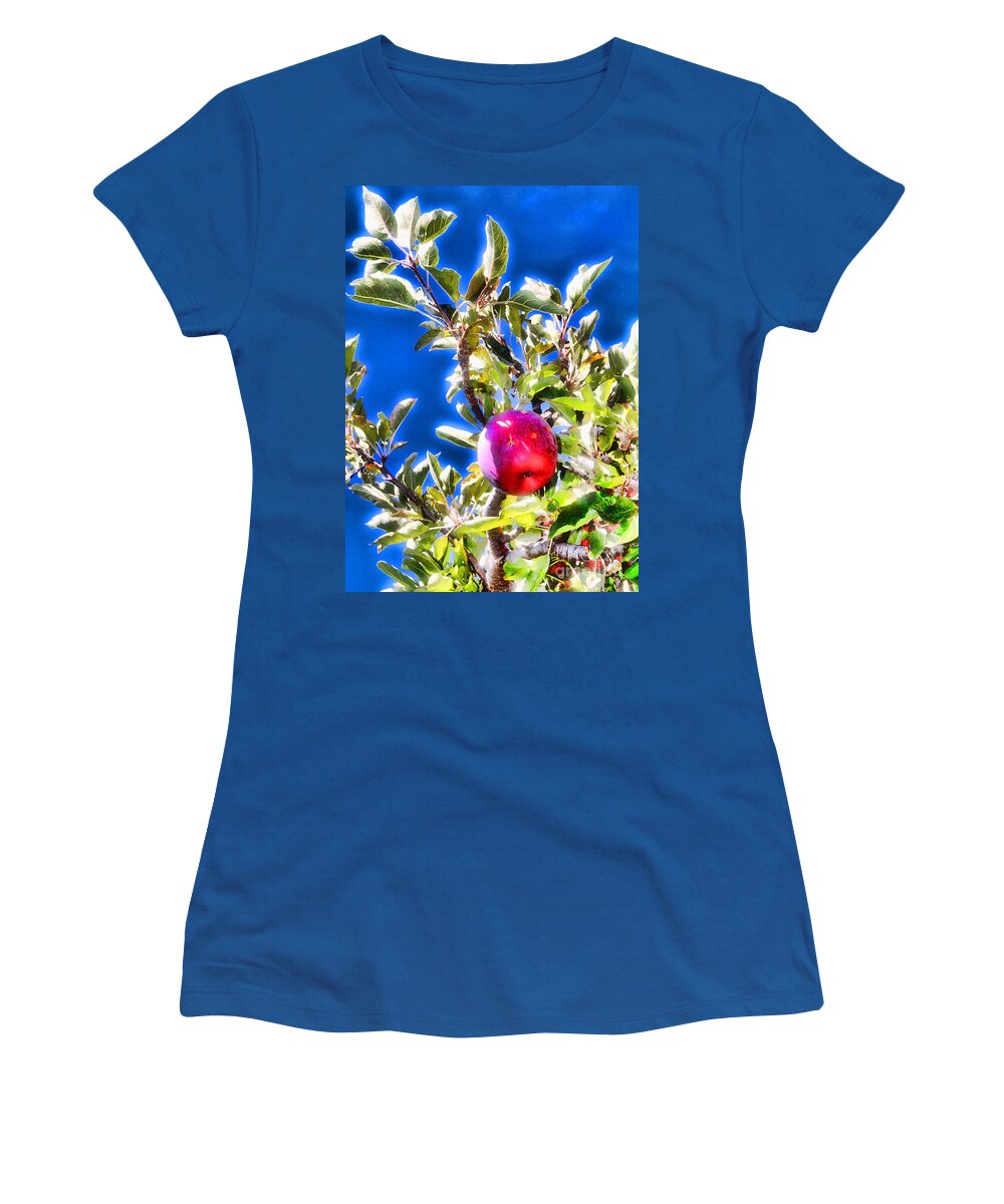Apple Women's T-Shirt featuring the photograph Apple for One By Diana Sainz by Diana Raquel Sainz