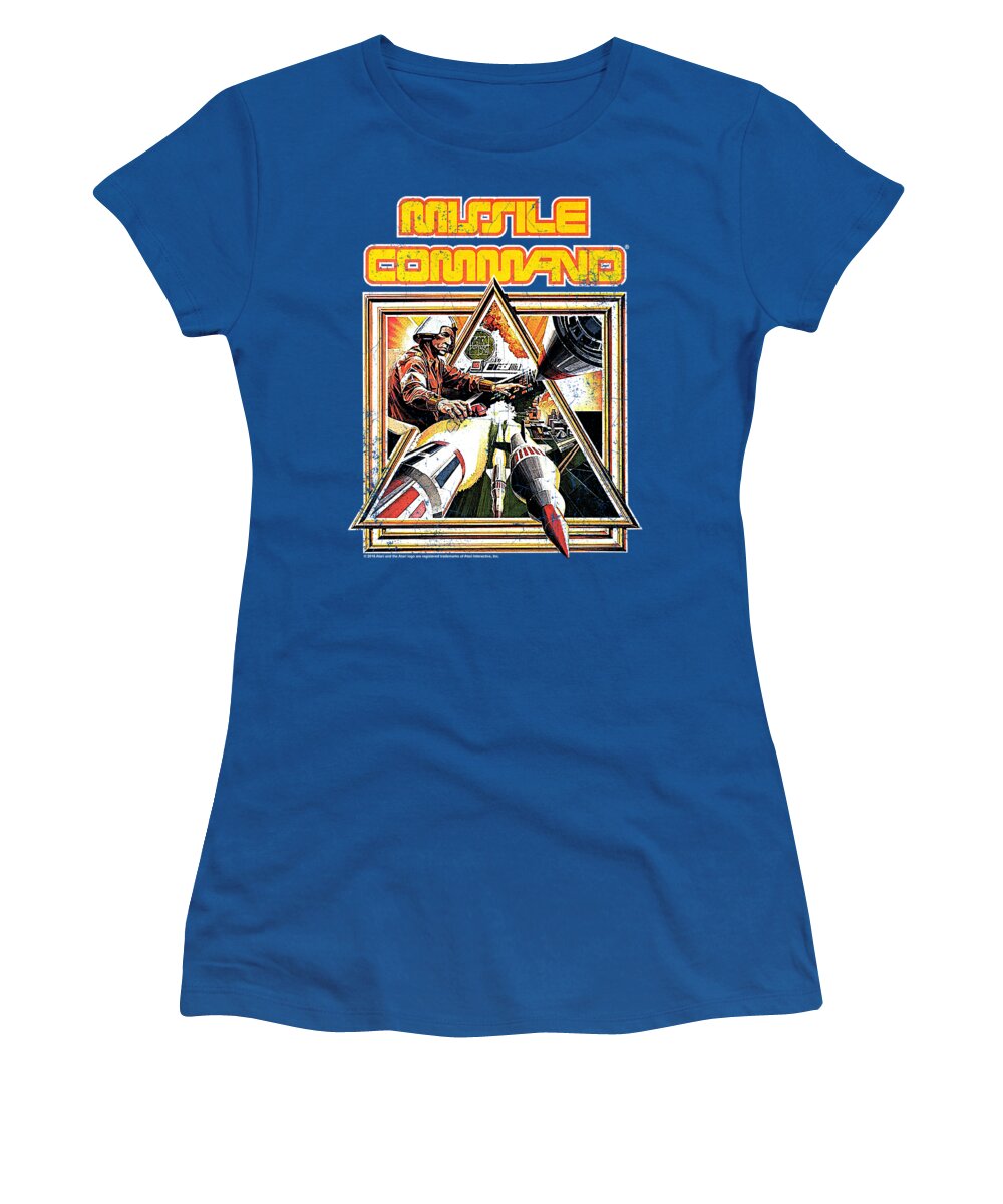  Women's T-Shirt featuring the digital art Atari - Missle Commander by Brand A