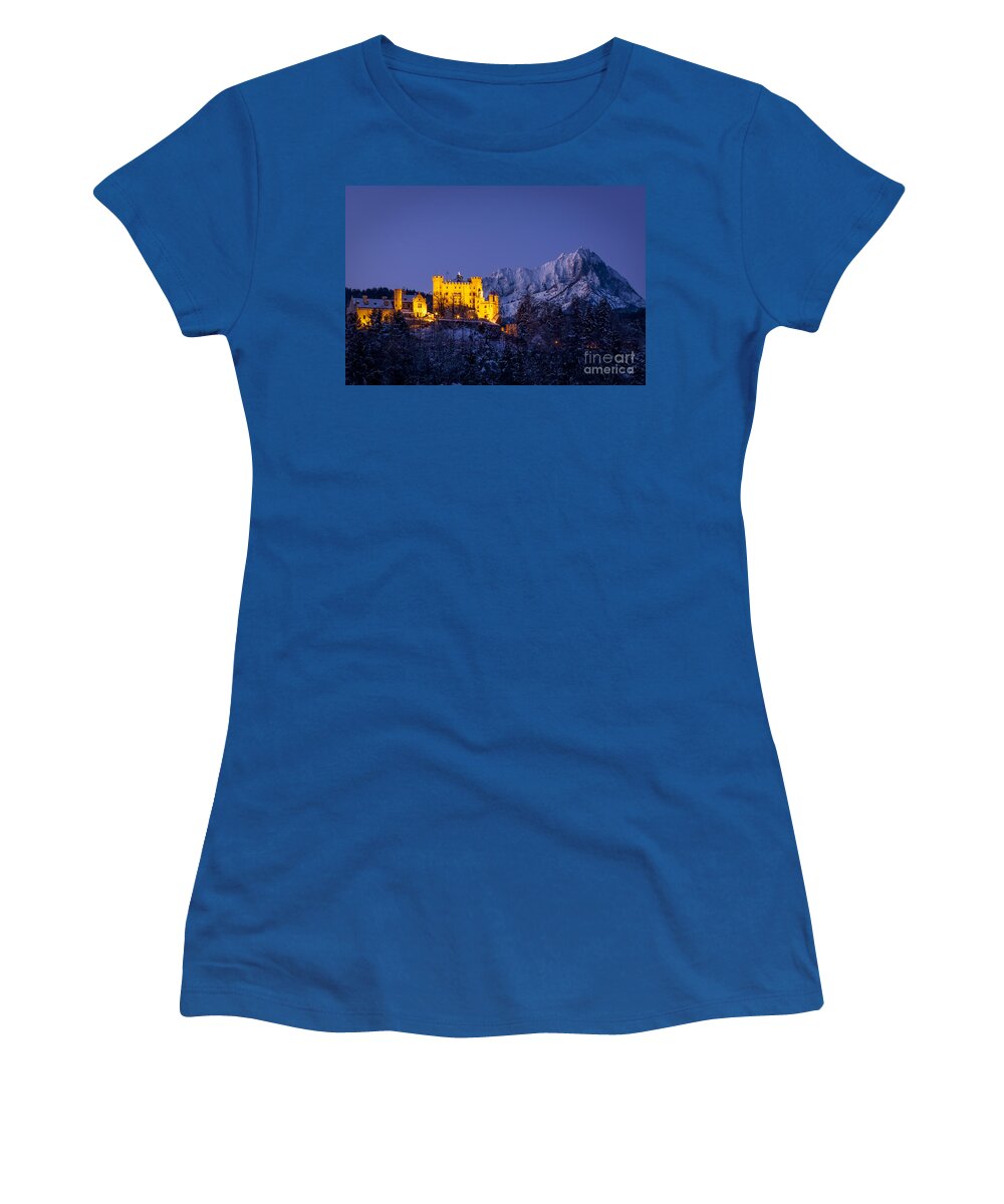 Hohenschwangau Women's T-Shirt featuring the photograph Bavarian Castle by Brian Jannsen