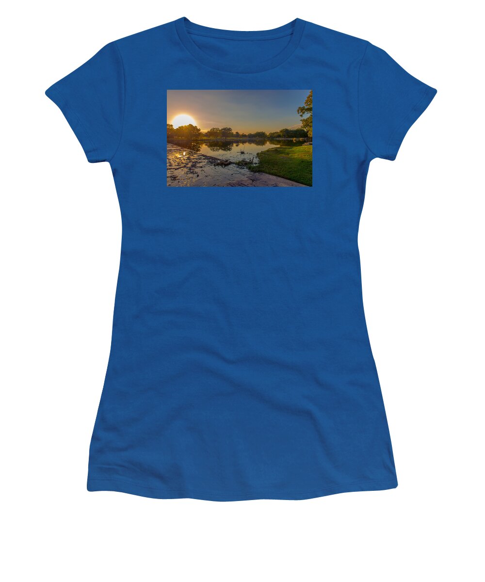 Sun Set Women's T-Shirt featuring the photograph Berry Creek sun set by John Johnson