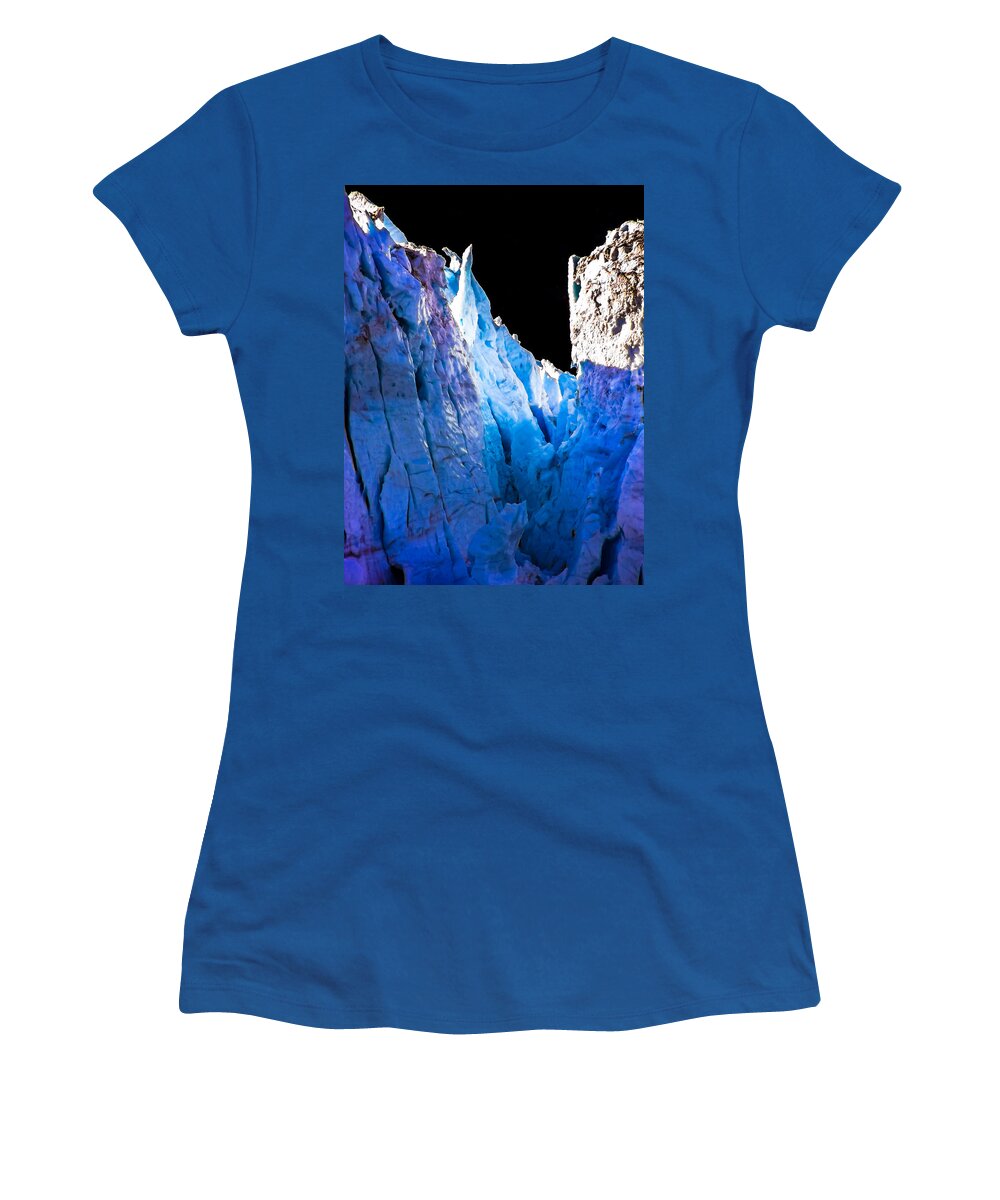Iceberg Women's T-Shirt featuring the photograph Blue Shivers by Karen Wiles