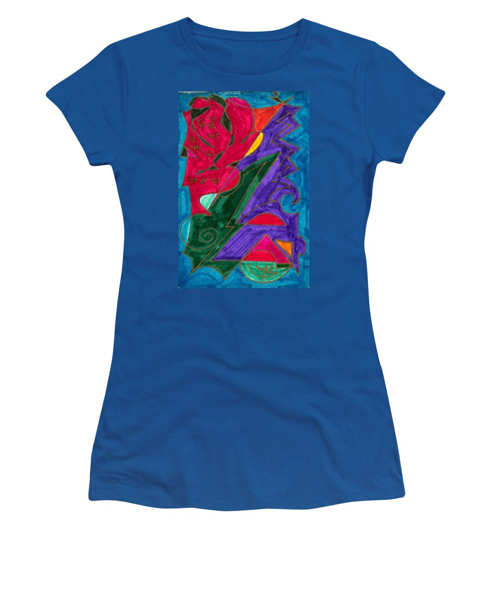 Healing Imprint Women's T-Shirt featuring the mixed media Body Zero # 5 by Clarity Artists