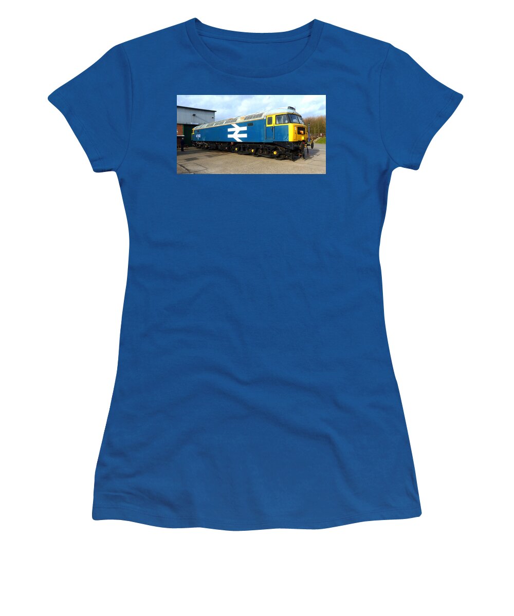 British Women's T-Shirt featuring the photograph British Rail Class 47 Diesel Locomotive by Gordon James