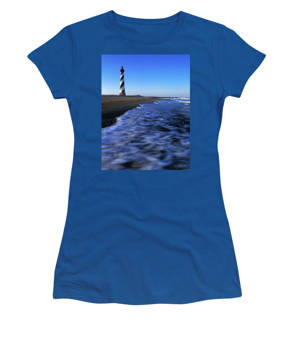 Photography Women's T-Shirt featuring the photograph Cape Hatteras Lighthouse On The Coast by Panoramic Images