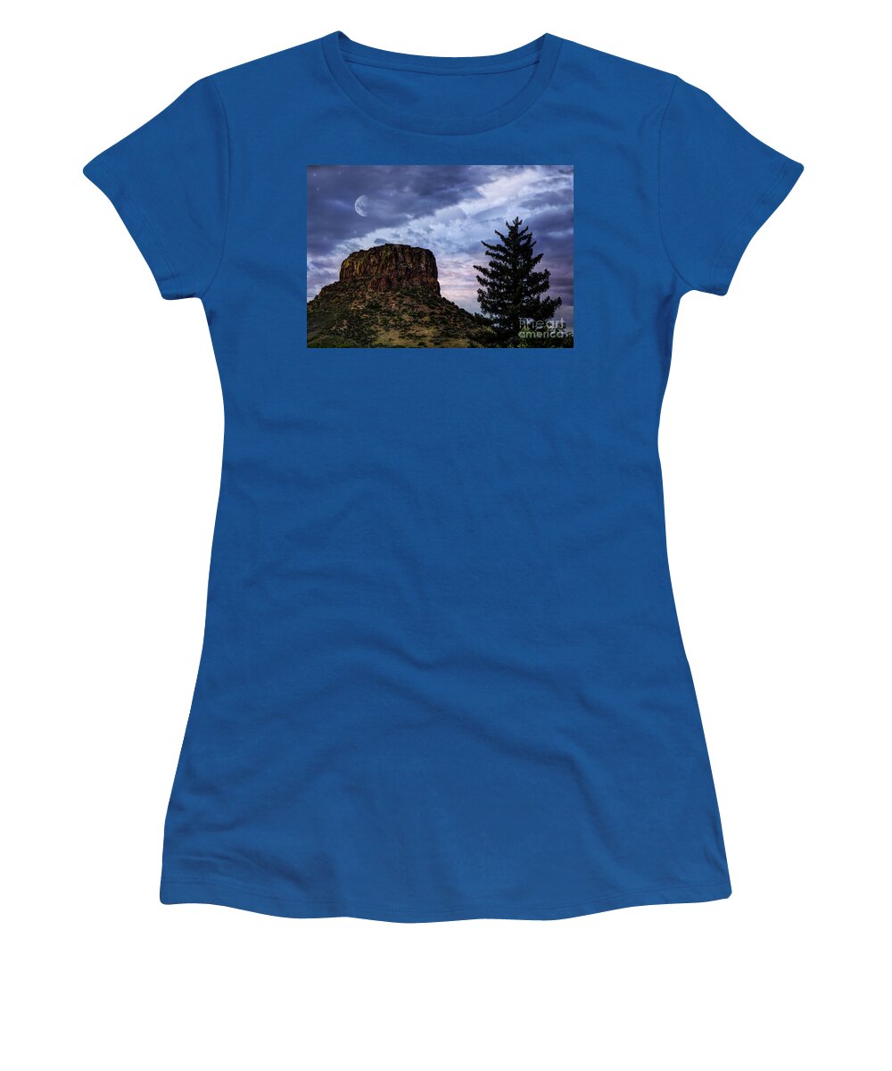 Beauty In Nature Women's T-Shirt featuring the photograph Castle Rock by Juli Scalzi