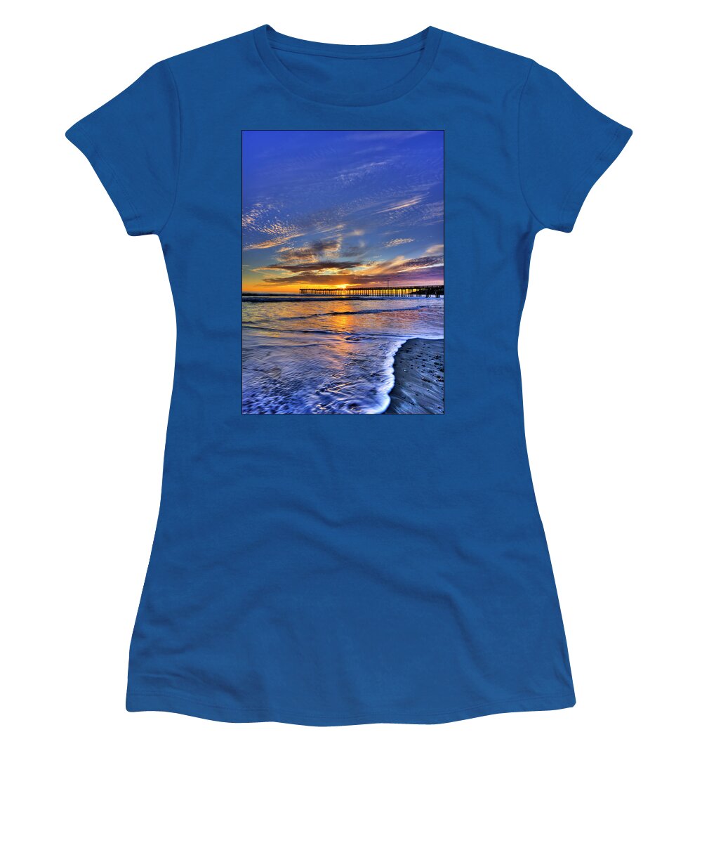 Sunset Women's T-Shirt featuring the photograph Cayucos Sunset by Beth Sargent