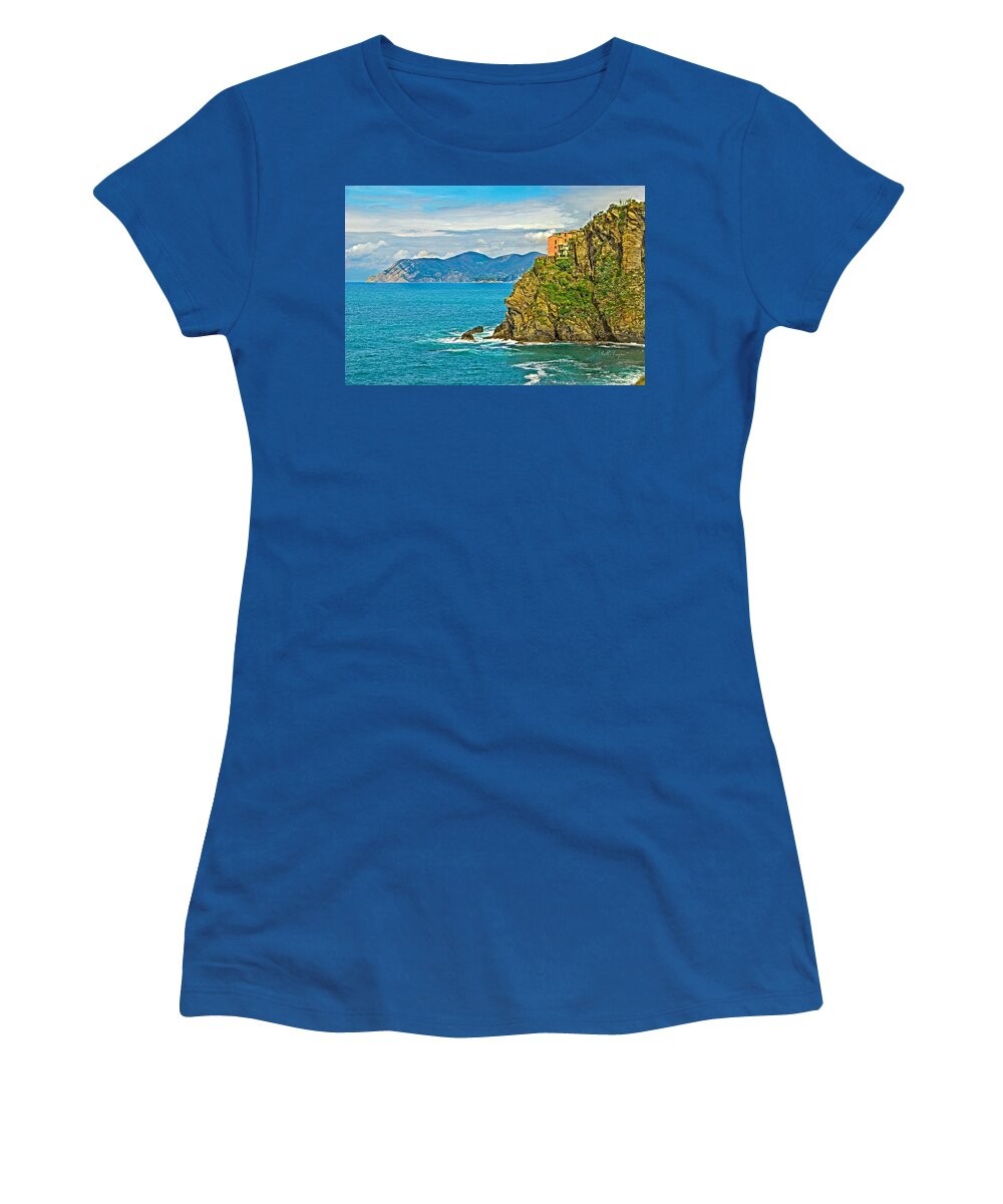 Ocean Women's T-Shirt featuring the photograph Cinque Terre 1 by Will Wagner
