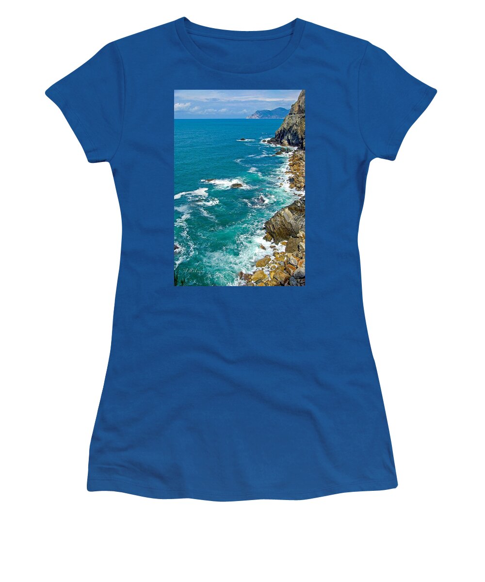 Ocean Women's T-Shirt featuring the photograph Cinque Terre 2 by Will Wagner