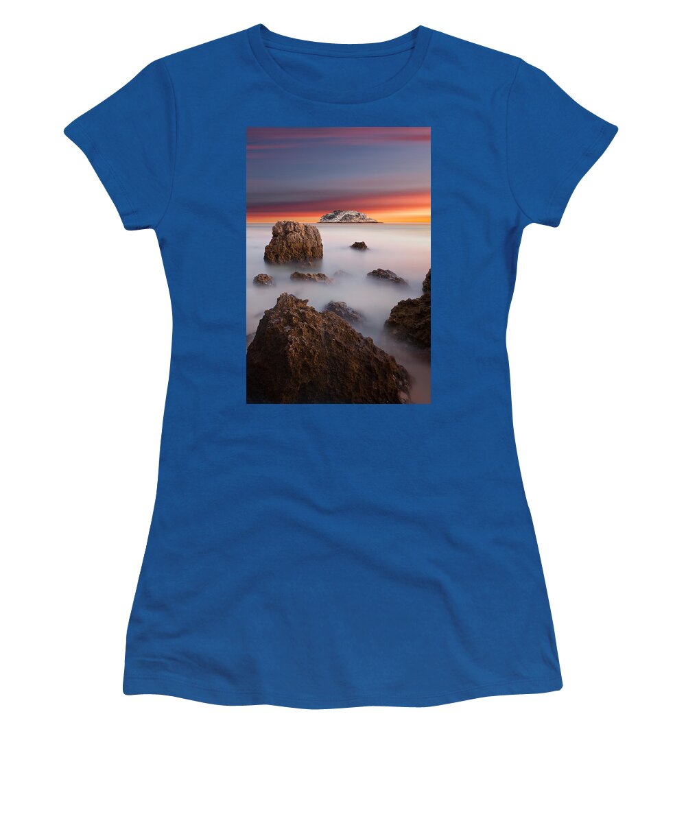 Waterscape Women's T-Shirt featuring the photograph Coastal glory by Jorge Maia