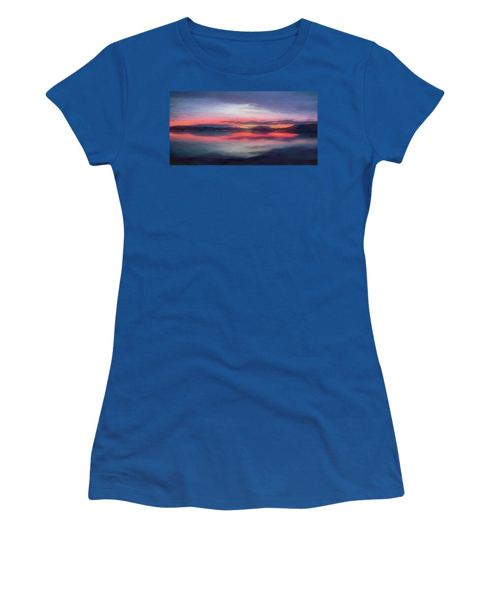Cold Bay Women's T-Shirt featuring the painting Cold Bay by Michael Pickett