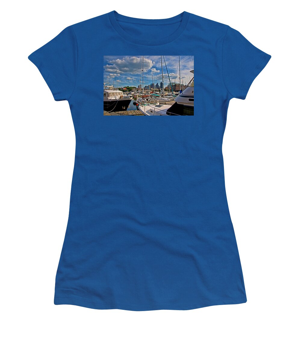 Boston Women's T-Shirt featuring the photograph Constitution Marina-Boston by Joann Vitali