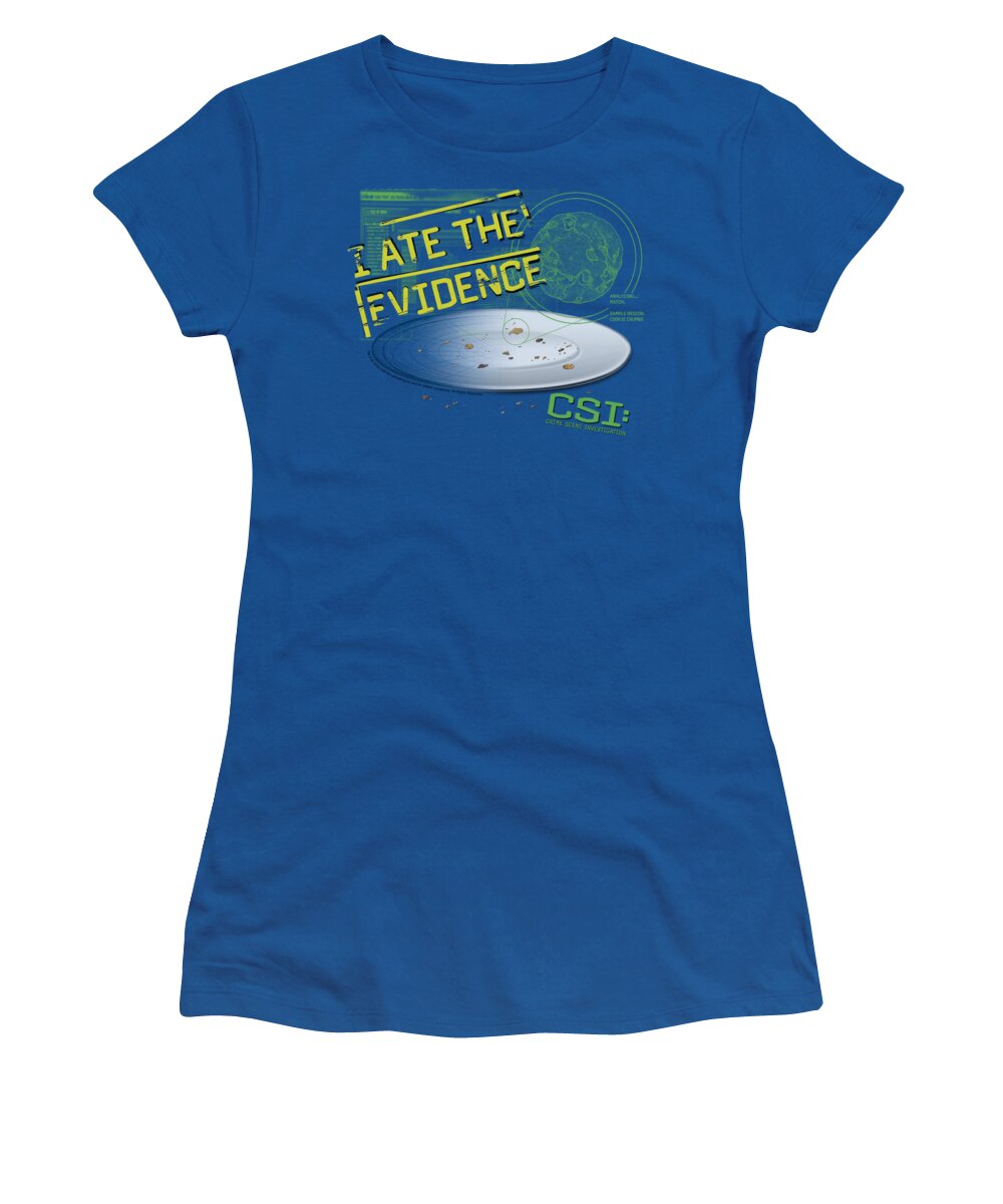 CSI Women's T-Shirt featuring the digital art Csi - I Ate The Evidence by Brand A