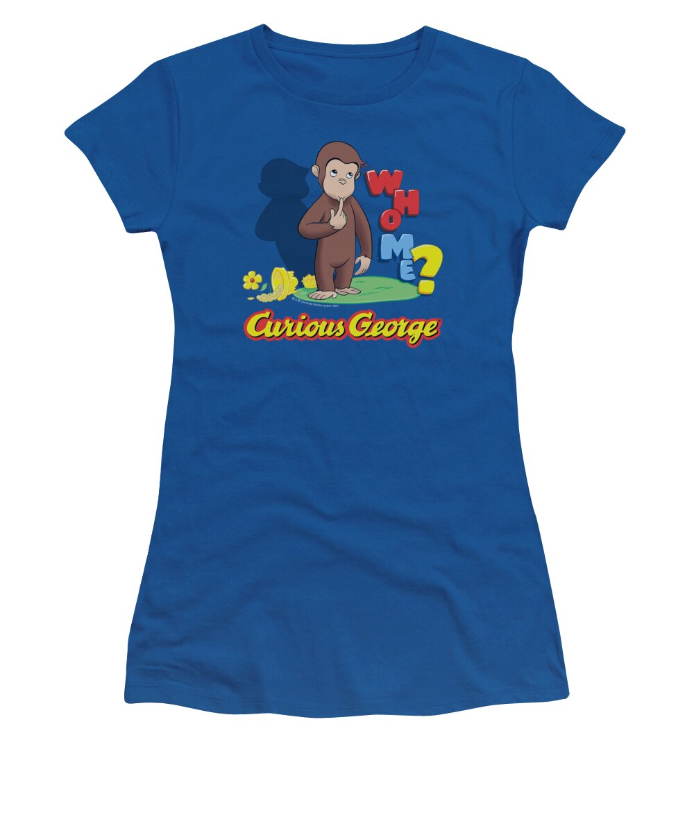 Curious George Women's T-Shirt featuring the digital art Curious George - Who Me by Brand A