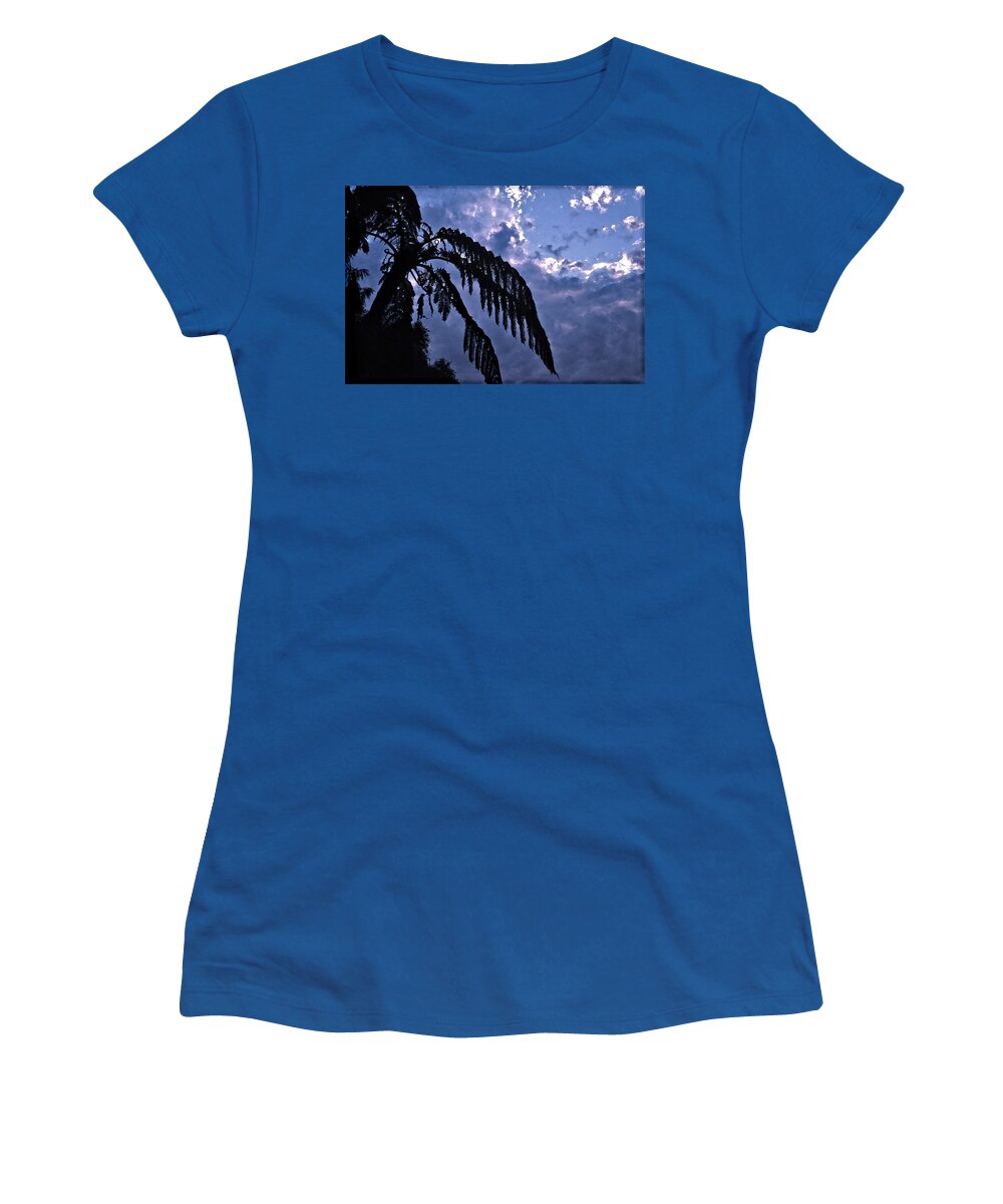 Silhouette Women's T-Shirt featuring the photograph Fern at twilight by Jenny Setchell