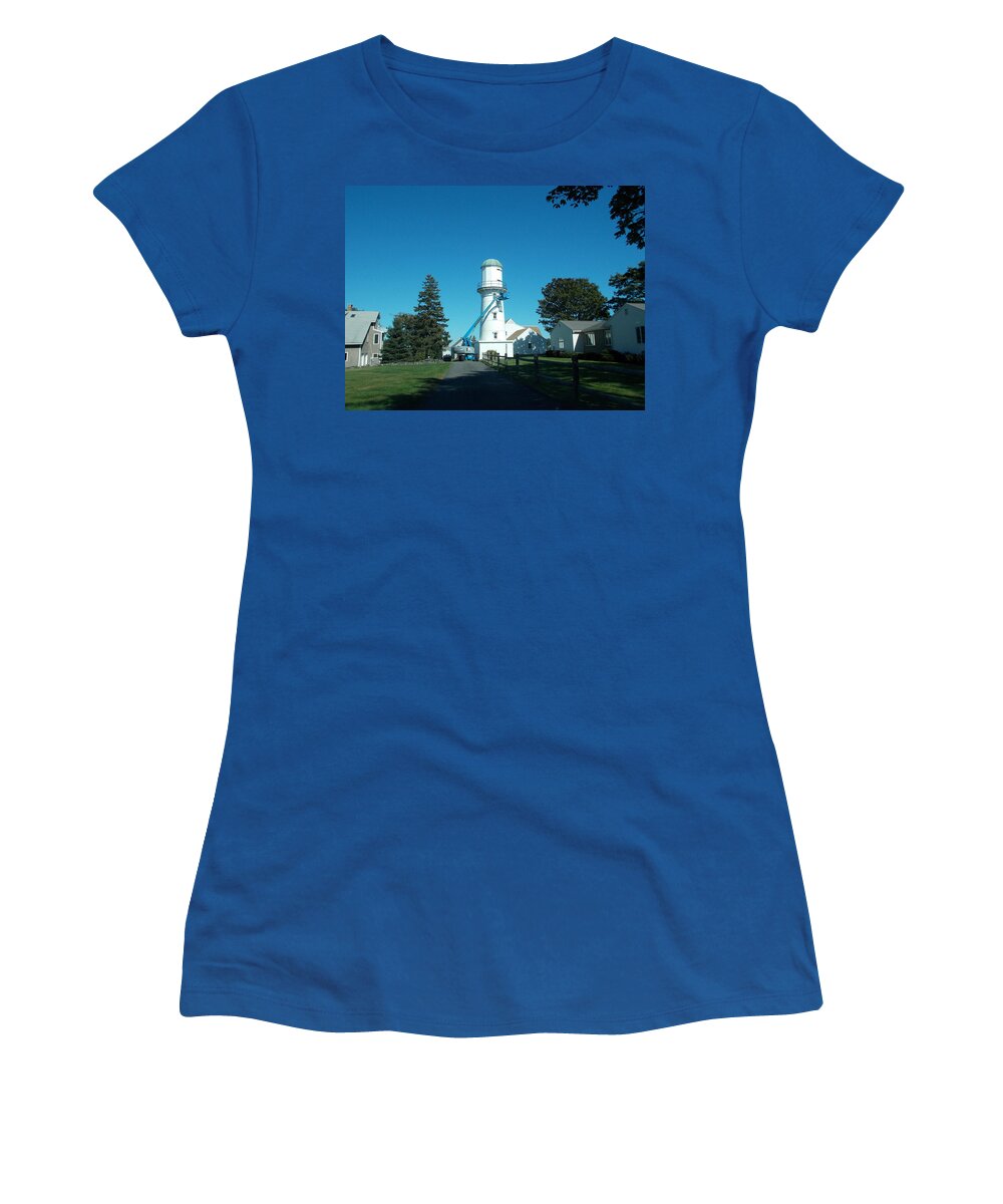 Lighthouse Women's T-Shirt featuring the photograph Fresh New Paint by Catherine Gagne