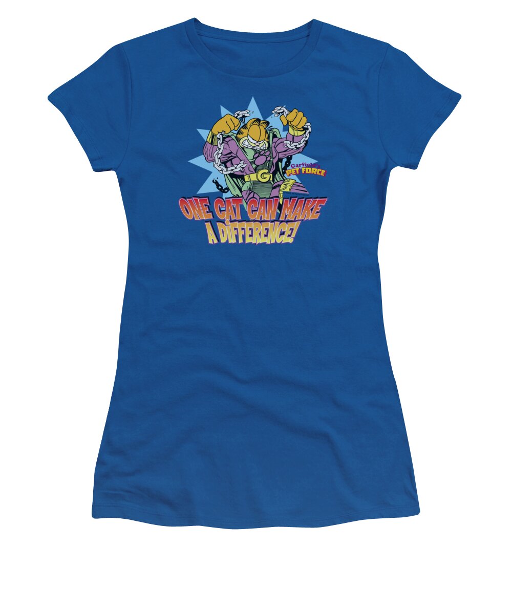 Garfield Women's T-Shirt featuring the digital art Garfield - Make A Difference by Brand A