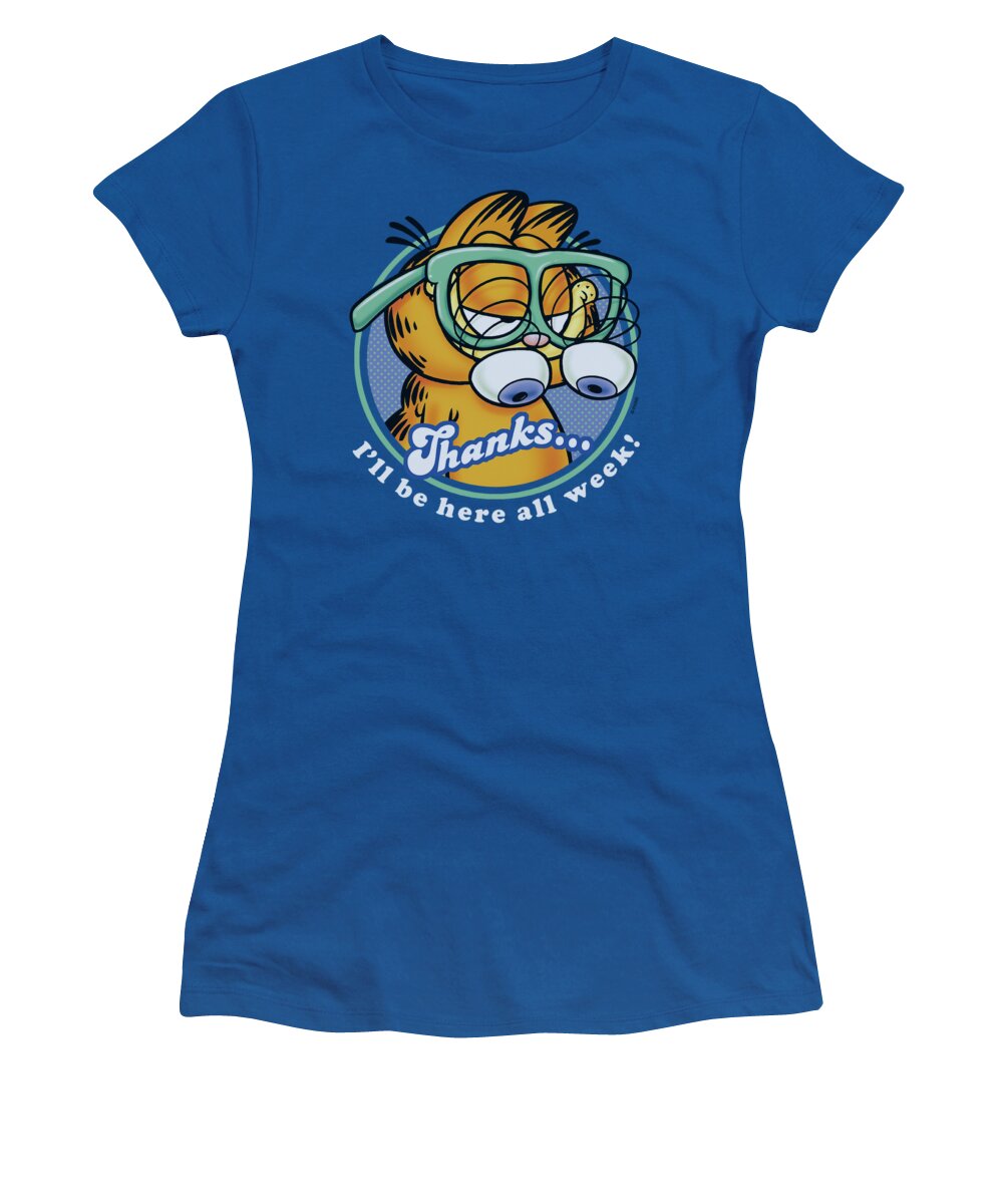 Garfield Women's T-Shirt featuring the digital art Garfield - Performing by Brand A