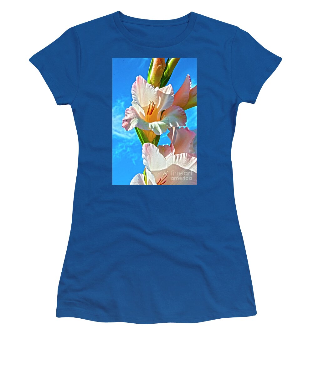 Gladiolus Women's T-Shirt featuring the photograph Gladiolus by Heiko Koehrer-Wagner