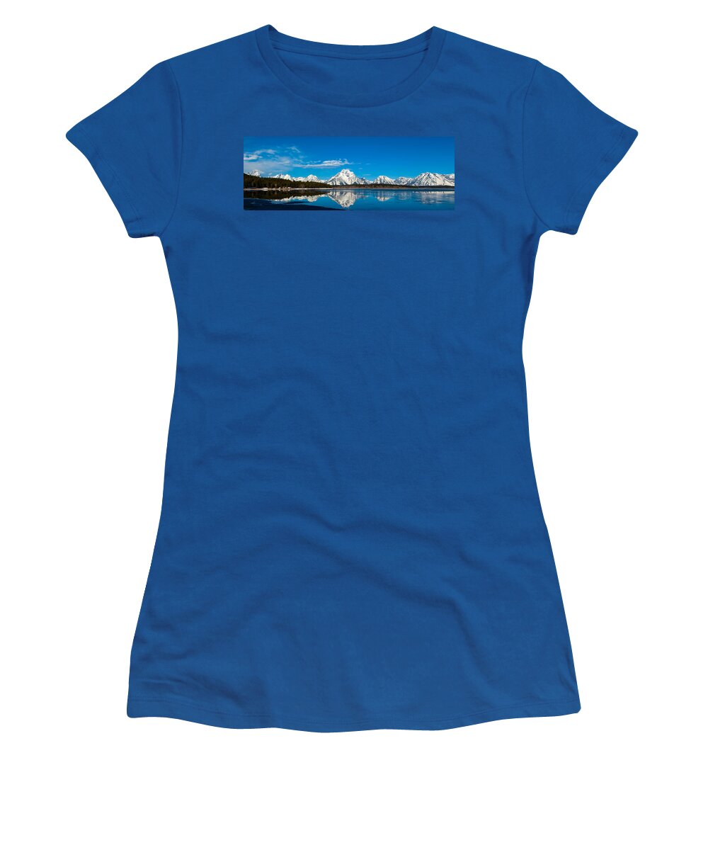 Teton Women's T-Shirt featuring the photograph Grand Tetons by Kevin Dietrich