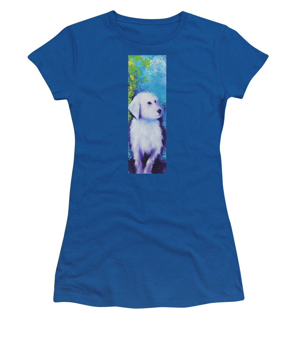 Dog Women's T-Shirt featuring the painting Gus Monet by Deb Harvey