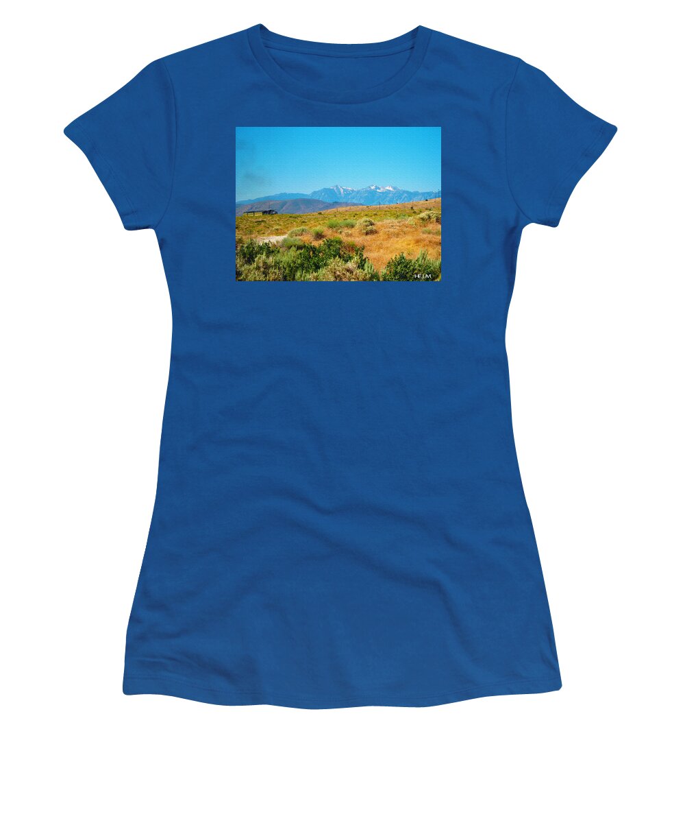  Horse Photographs Photographs Women's T-Shirt featuring the photograph Huff and Puff by Mayhem Mediums