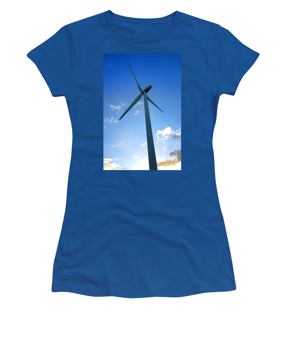 Windmill Women's T-Shirt featuring the photograph Into the Wind by Olivier Le Queinec
