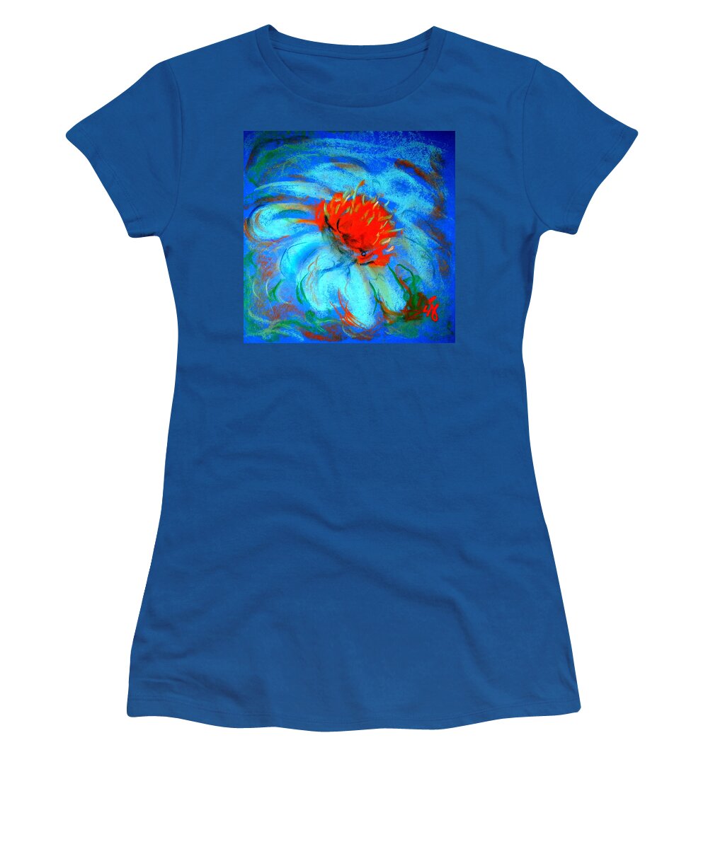 Daisy Women's T-Shirt featuring the painting Just a Flower by Sue Jacobi