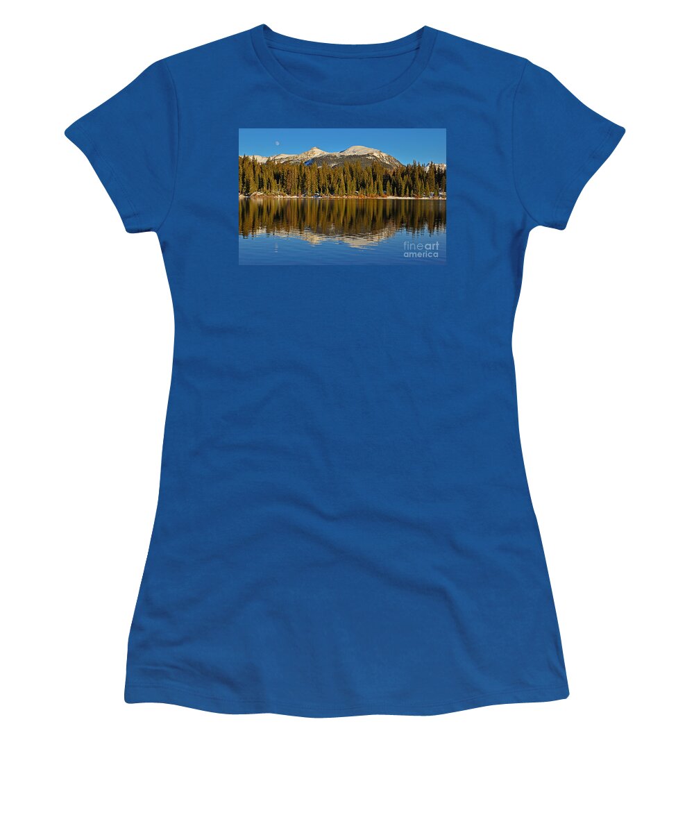 Molas Lake Women's T-Shirt featuring the photograph Molas Moon by Kelly Black