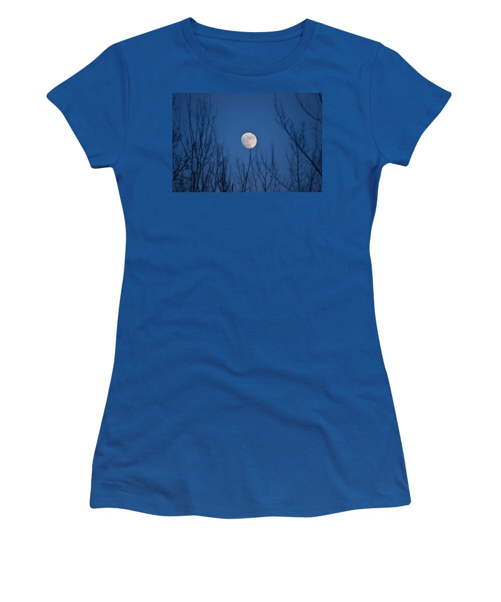 Moon Women's T-Shirt featuring the photograph Moonrise by James Petersen