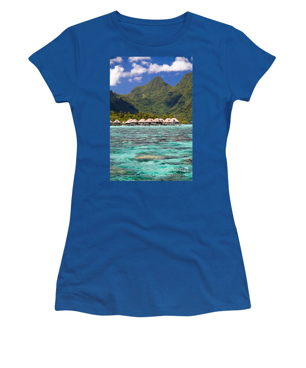 Moorea Women's T-Shirt featuring the photograph Moorea Lagoon No 3 by David Smith