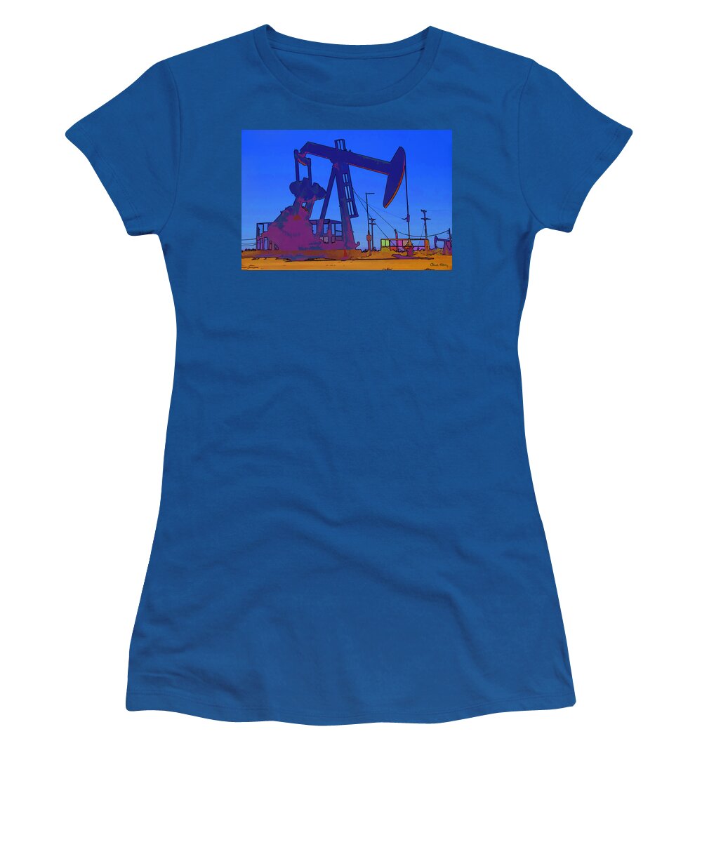 Oil Well Women's T-Shirt featuring the photograph Oil Well by Chuck Staley
