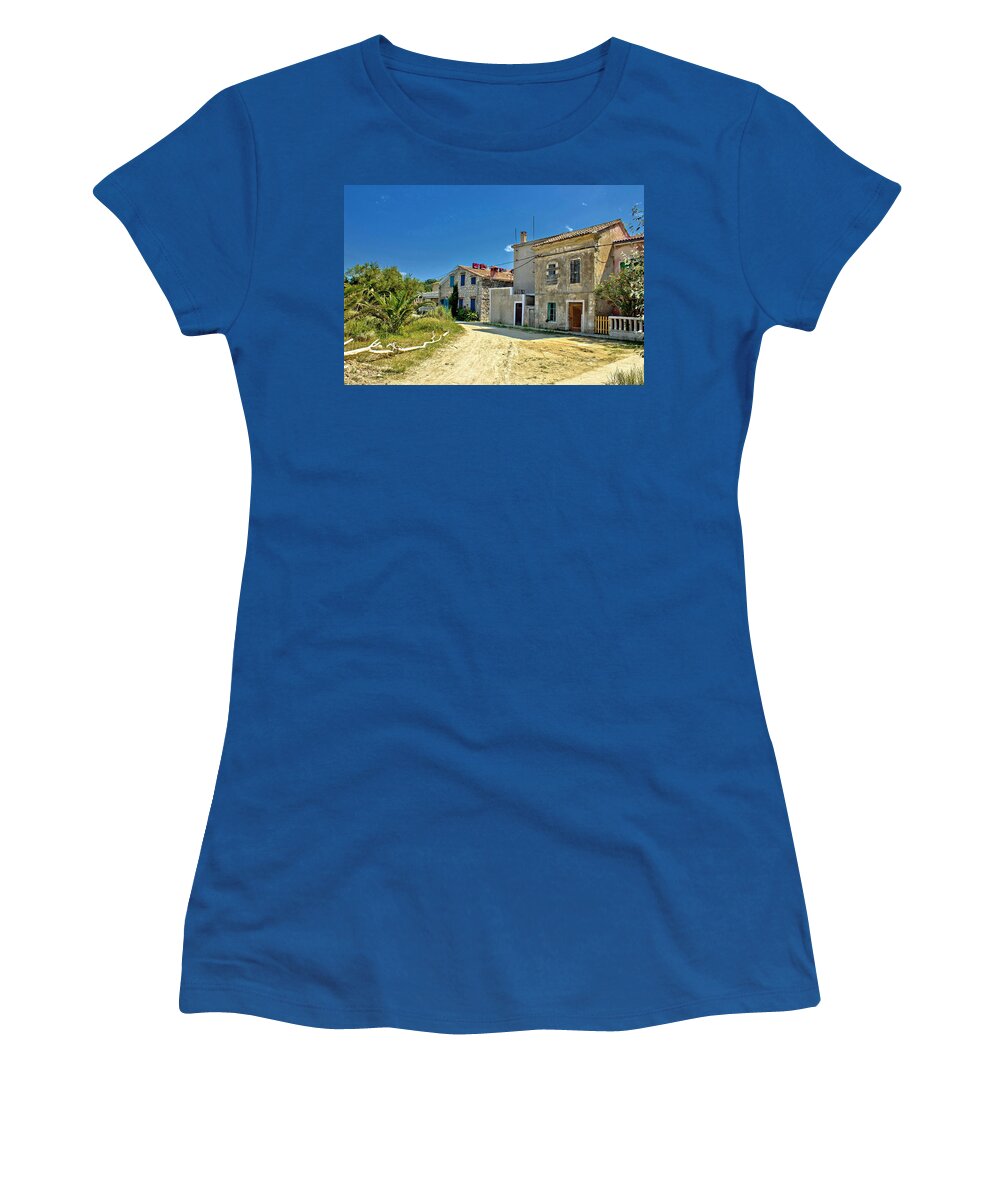 Croatia Women's T-Shirt featuring the photograph Old streets of Susak island by Brch Photography