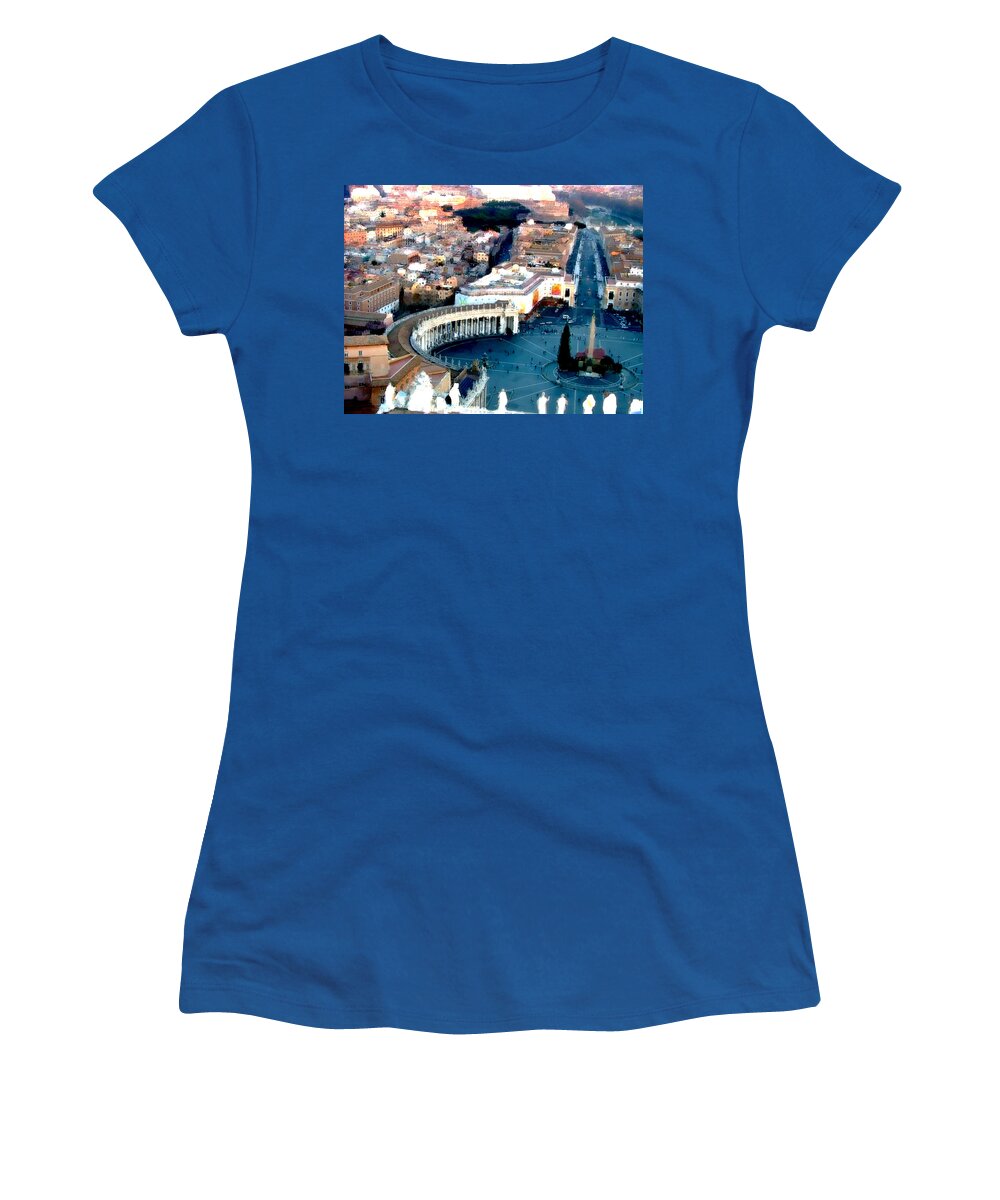 Vatican Women's T-Shirt featuring the digital art On Top of Vatican 1 by Brian Reaves