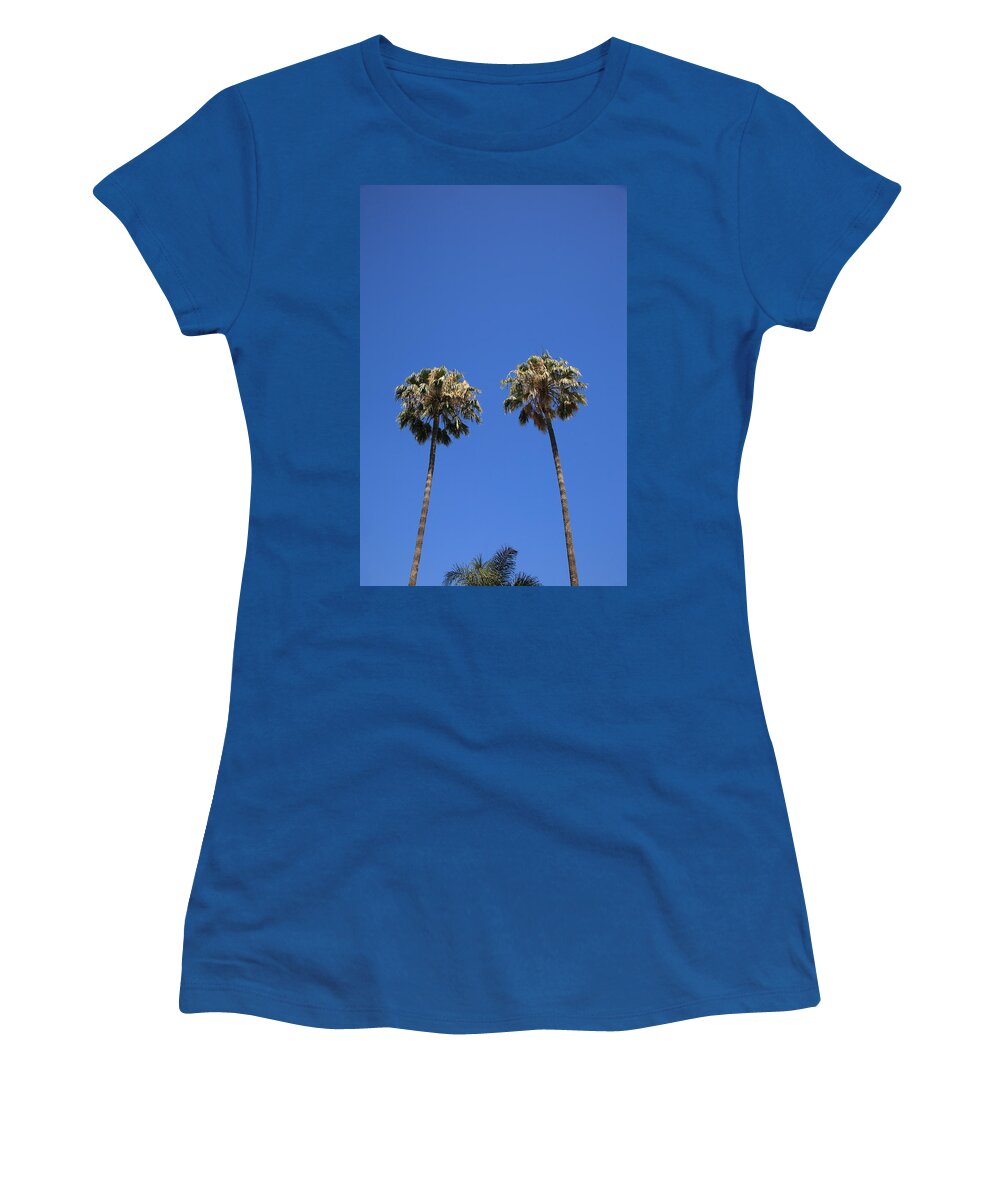 Art Women's T-Shirt featuring the photograph Palm Trees by Frank Romeo