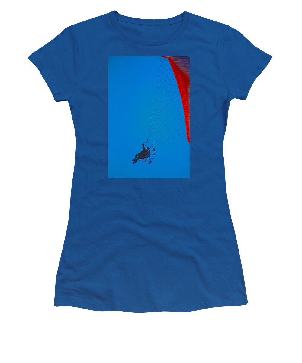 Paragliding Women's T-Shirt featuring the photograph Paragliding by Karol Livote